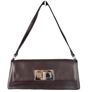 Elegant Brown Leather Shoulder Bag